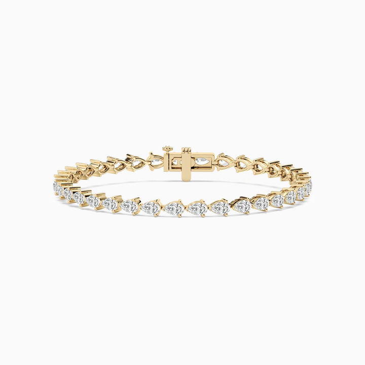 Gianna Pear Cut Lab Grown Diamond Curved Tennis Bracelet