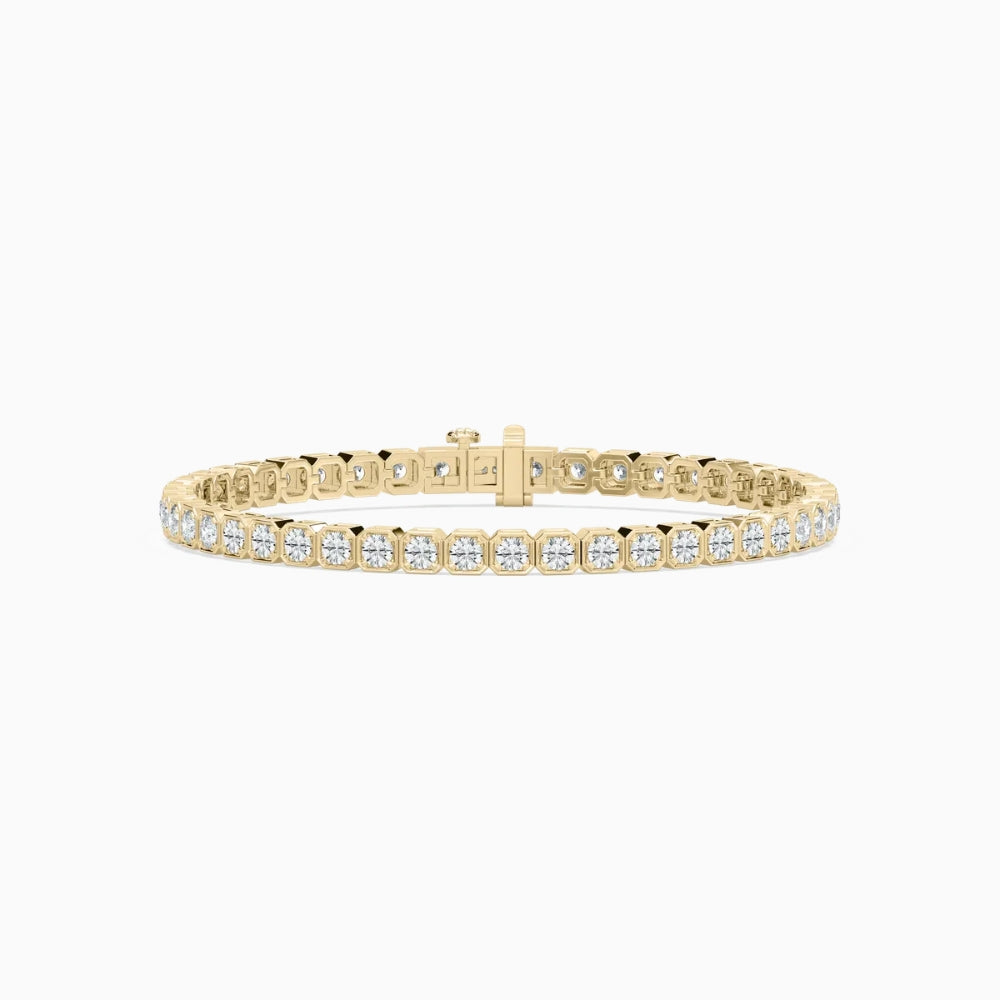 Angie Round Cut Lab Grown Diamond Tennis Bracelet