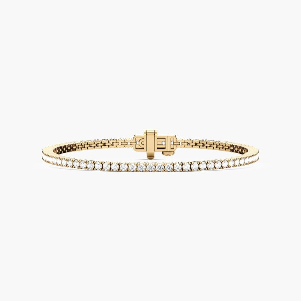 Maria Round Cut Lab Grown Diamond Sleek Tennis Bracelet