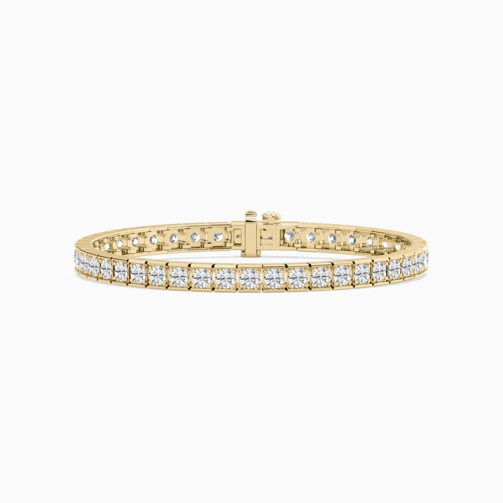 Clara Round Cut Lab Grown Diamond Gleaming Grid Bracelet