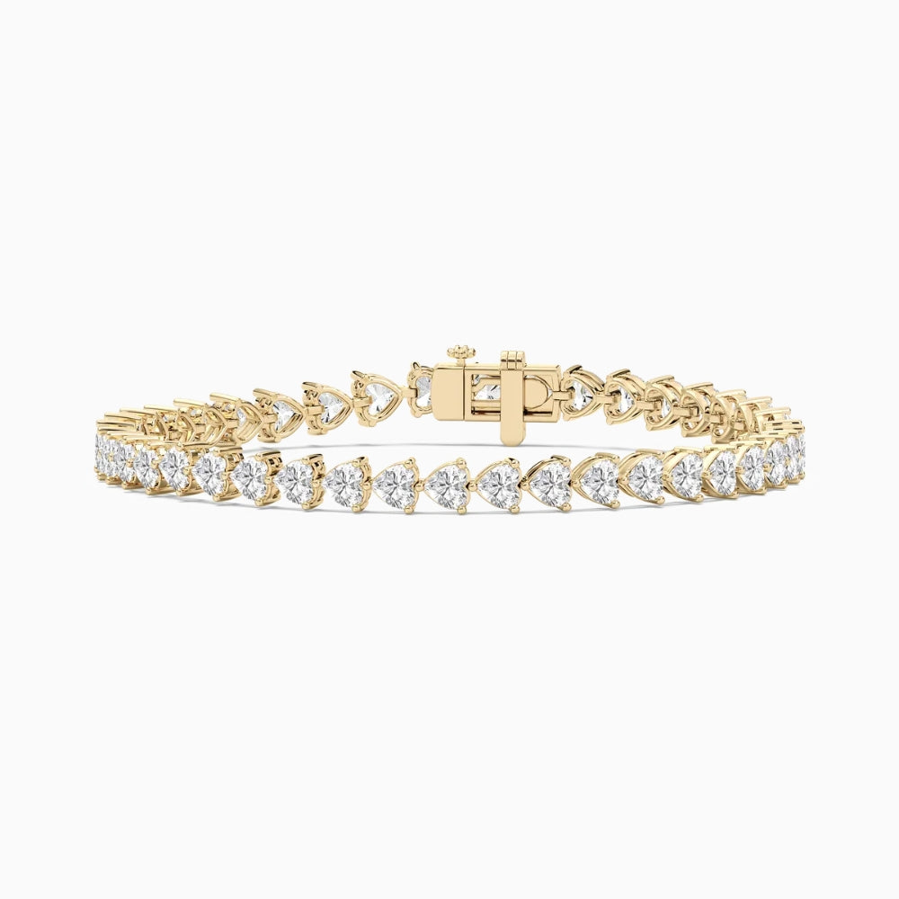 Bonnie Heart Cut Lab Grown Diamond Tennis Bracelet
