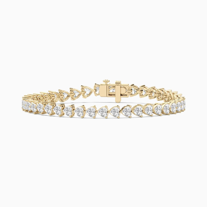 Bonnie Heart Cut Lab Grown Diamond Tennis Bracelet