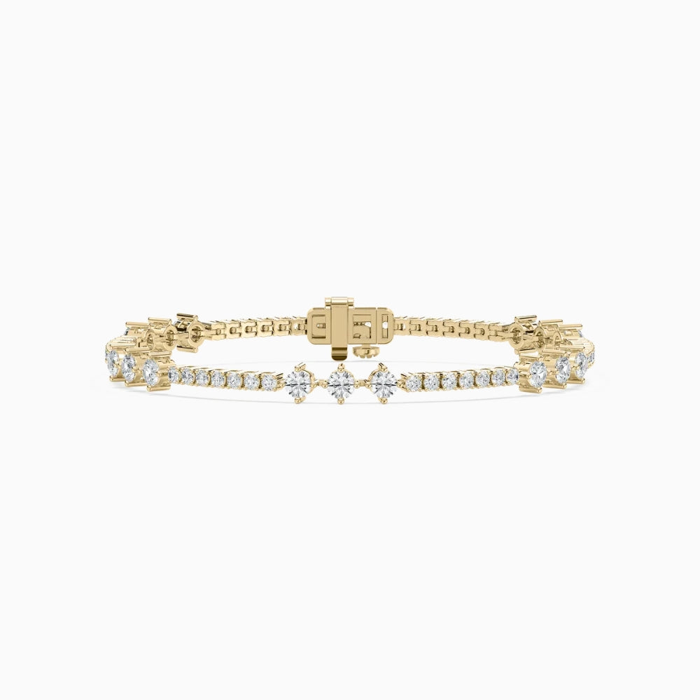 Donna Round Lab Grown Diamond Cascade Frost Tennis Bracelet