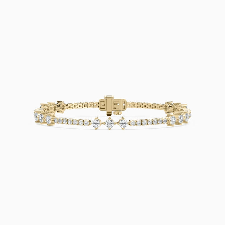 Donna Round Lab Grown Diamond Cascade Frost Tennis Bracelet