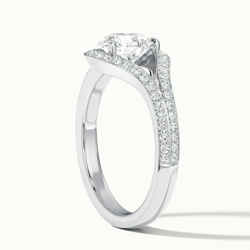 Avi 2 Carat Round Halo Pave Lab Grown Engagement Ring in 10k White Gold