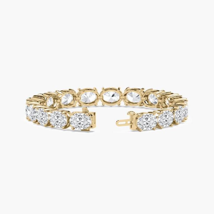 Dalia 34 Carat Oval Cut Lab Grown Diamonds Tennis Bracelet