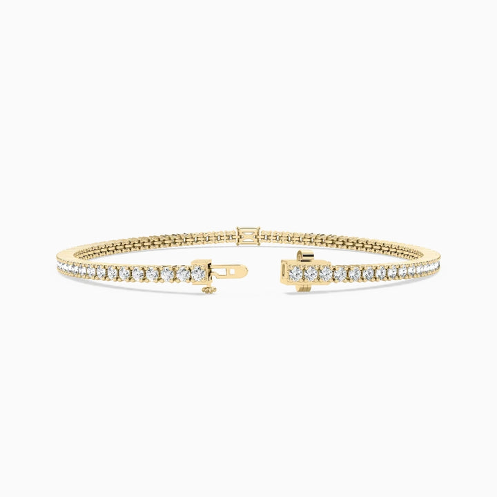 Erika Round And Emerald Lab Grown Diamond Shimmer Tennis Bracelet