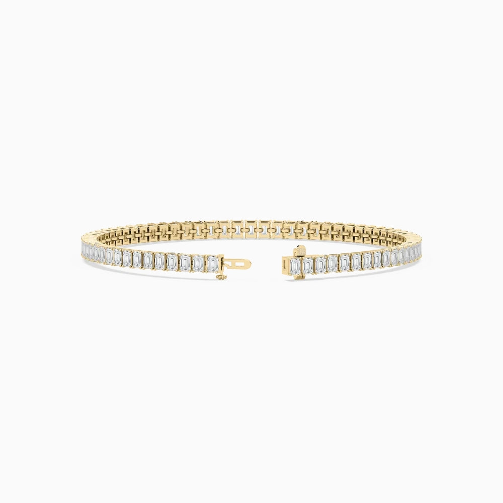 Brynn Emerald Cut Lab Grown Diamond Tennis Bracelet