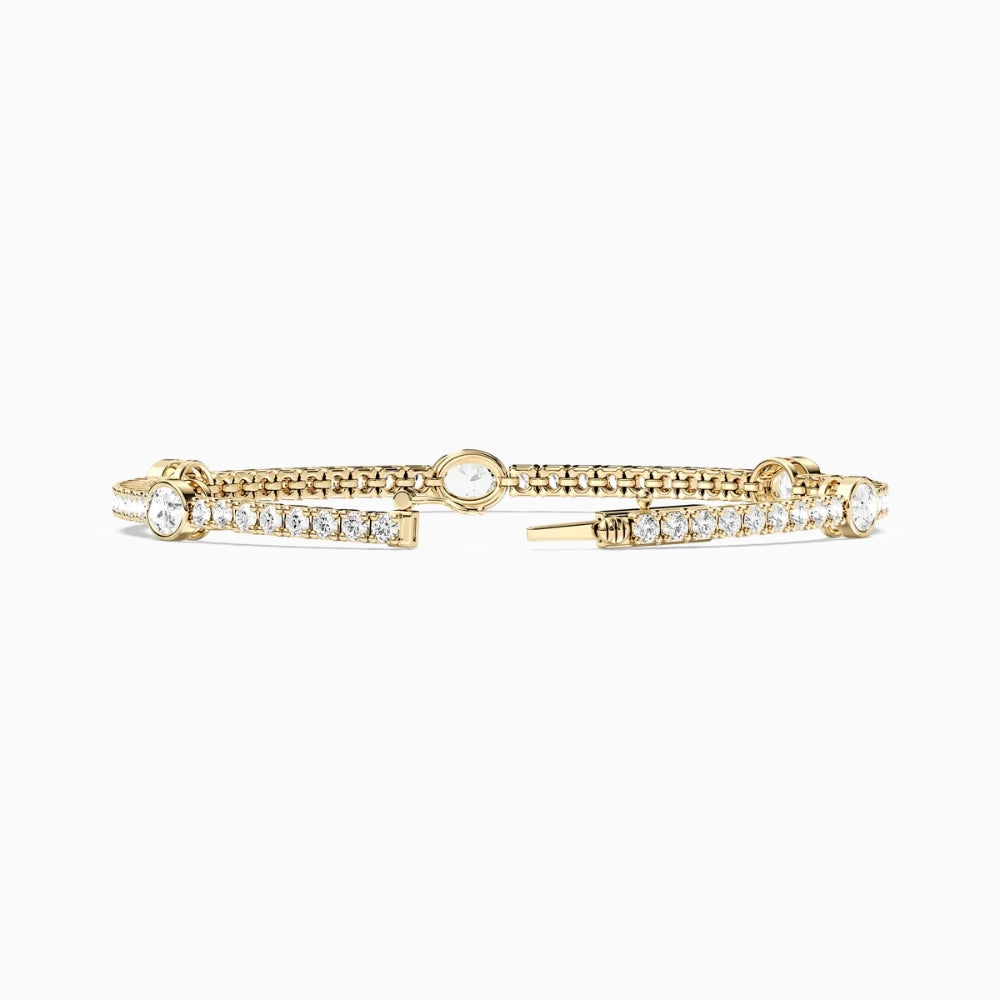 Grace Oval And Round Cut Lab Grown Diamond Tennis Bracelet