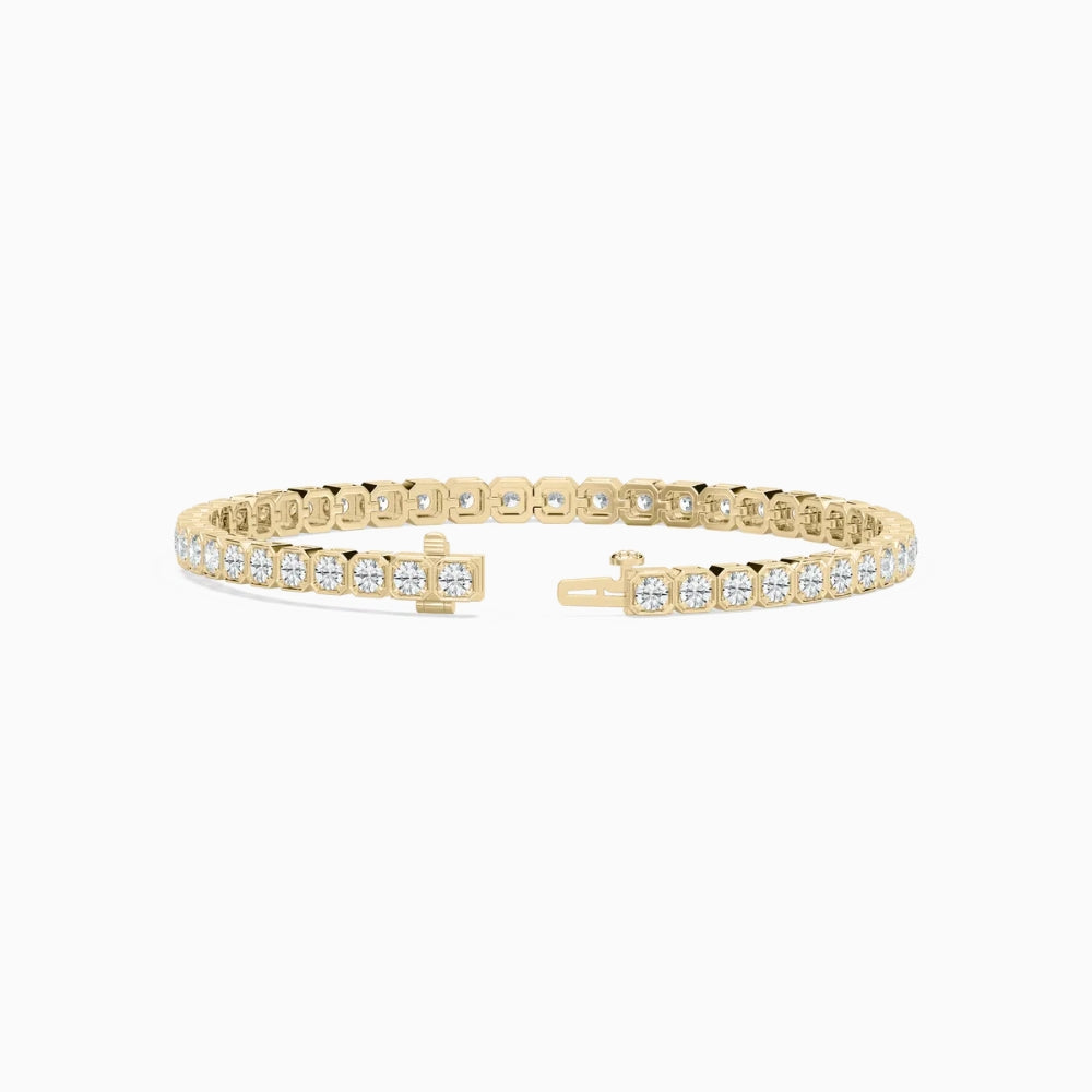 Angie Round Cut Lab Grown Diamond Tennis Bracelet