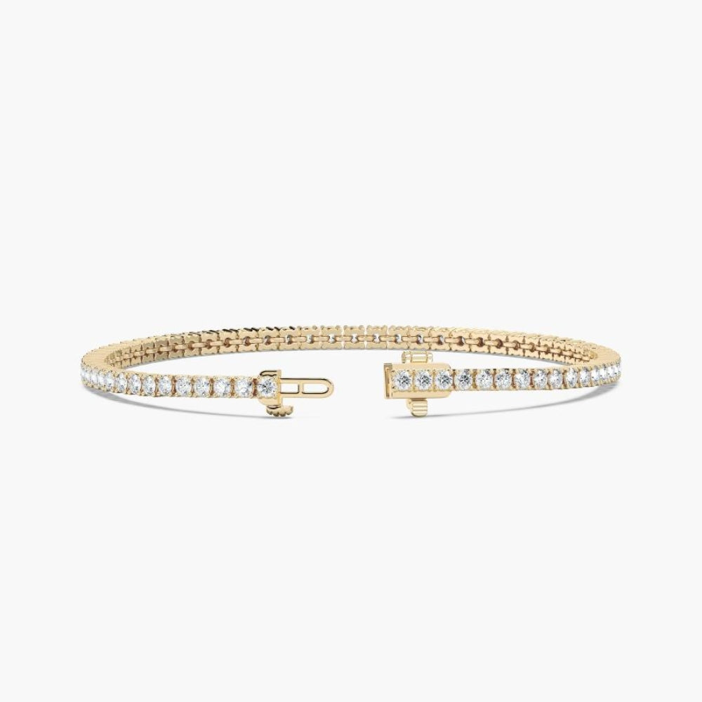 Nancy Round Cut Lab Grown Diamond Tennis Bracelet