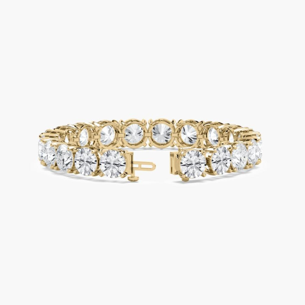 Cielo 40 Carat Round Cut Lab Grown Diamonds Tennis Bracelet