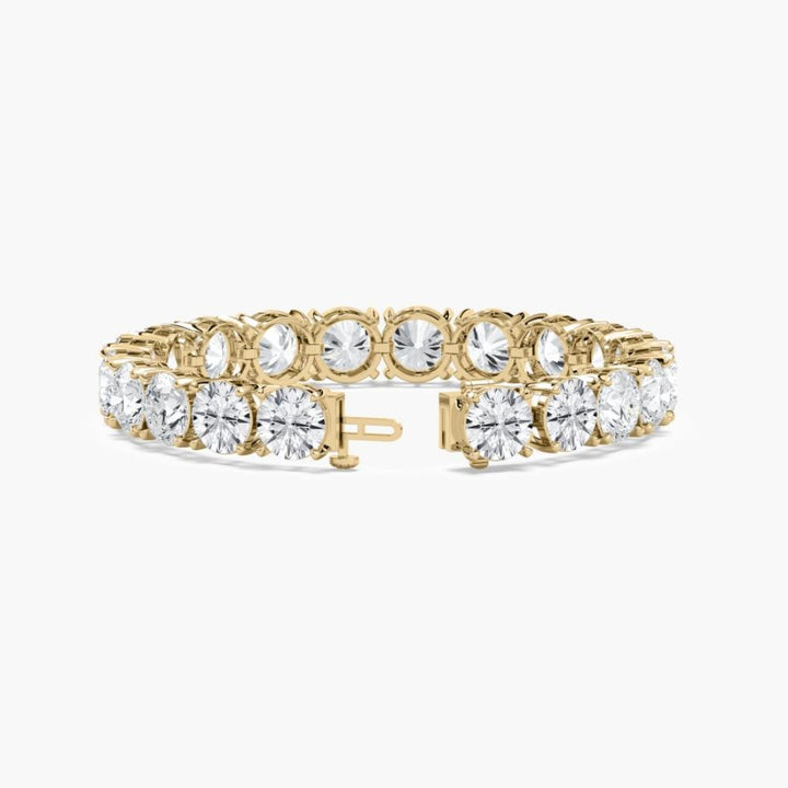 Cielo 40 Carat Round Cut Lab Grown Diamonds Tennis Bracelet