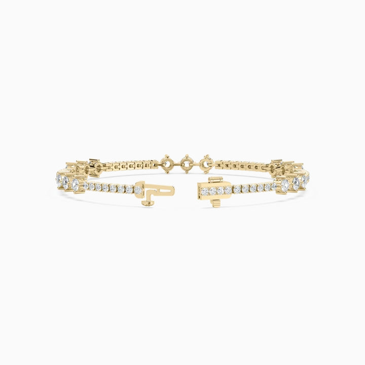 Donna Round Lab Grown Diamond Cascade Frost Tennis Bracelet