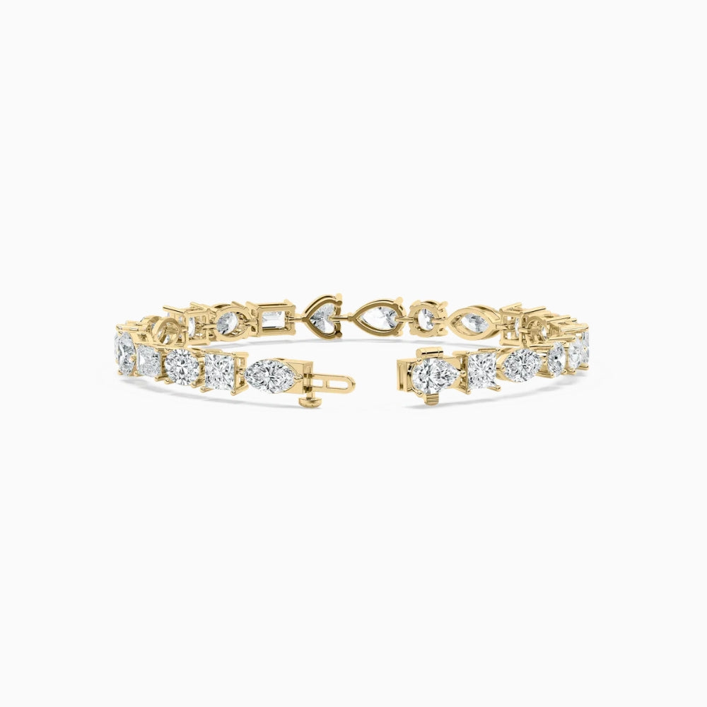 Becky Multi Shaped Lab Grown Diamond Tennis Bracelet