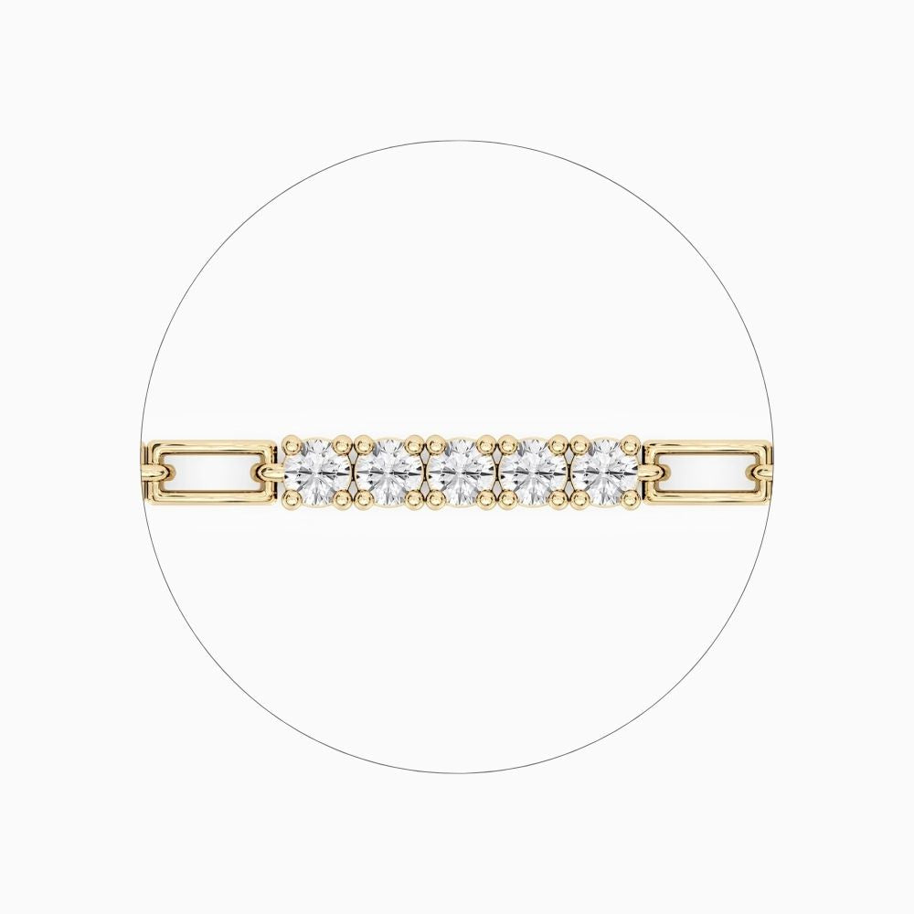 Hailey Round Cut Lab Grown Diamond Tennis Bracelet