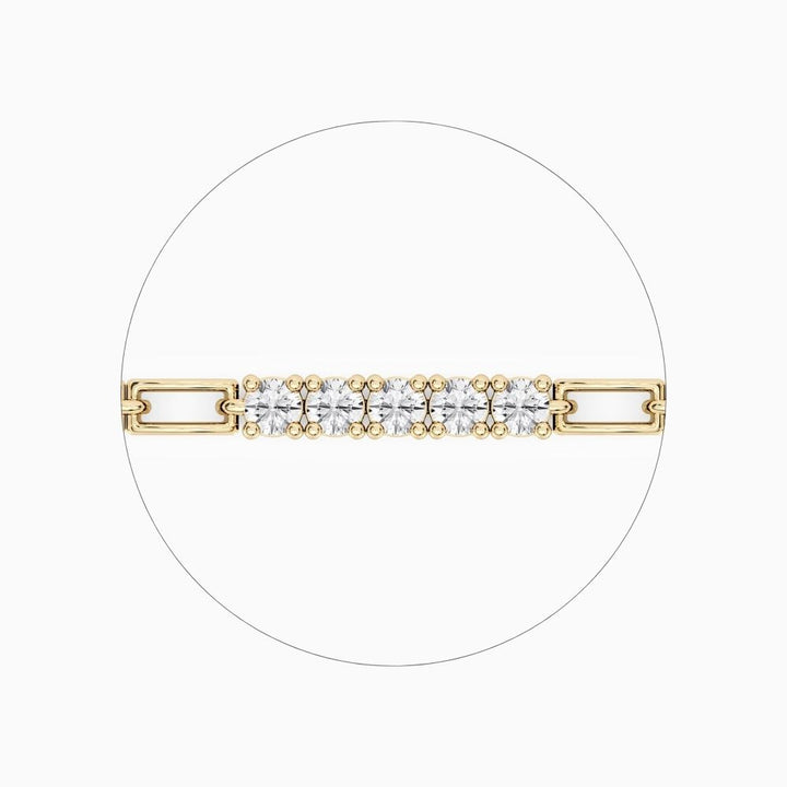 Hailey Round Cut Lab Grown Diamond Tennis Bracelet