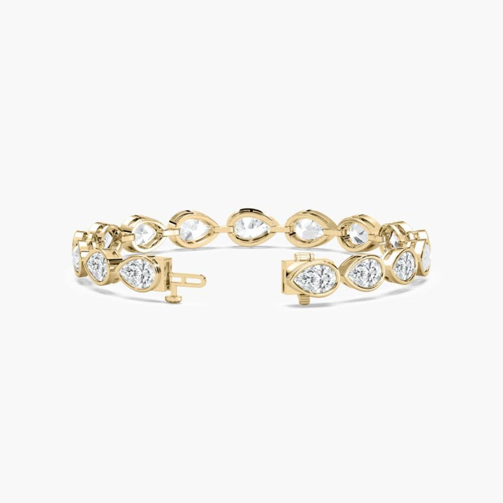 Adira 16 Carat Pear Cut Lab Grown Diamonds Tennis Bracelet