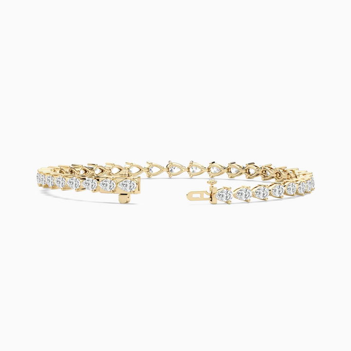 Gianna Pear Cut Lab Grown Diamond Curved Tennis Bracelet