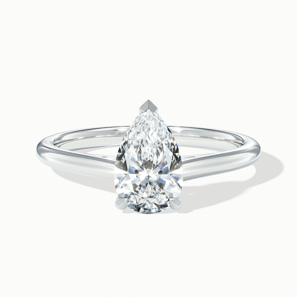 Cherri 4.5 Carat Pear Shaped Solitaire Lab Grown Engagement Ring in Platinum