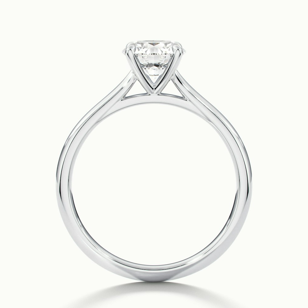 Iara 4.5 Carat Round Solitaire Moissanite Engagement Ring in 10k White Gold