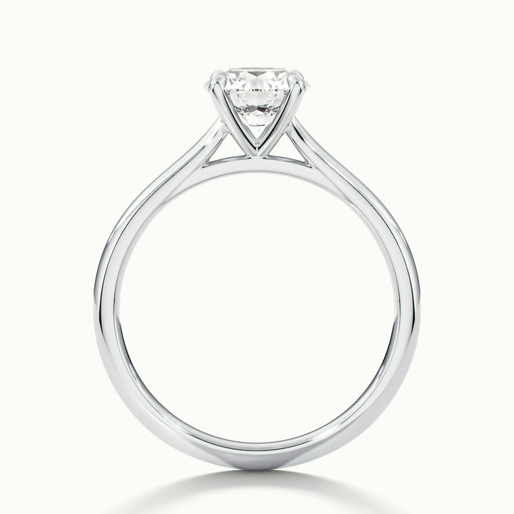 Iara 4.5 Carat Round Solitaire Moissanite Engagement Ring in 10k White Gold