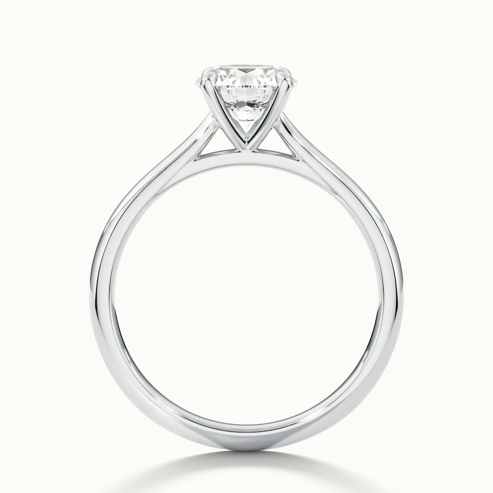 Iris 5 Carat Round Solitaire Lab Grown Diamond Ring in 10k White Gold
