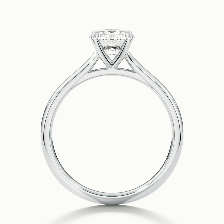 Iris 5 Carat Round Solitaire Lab Grown Diamond Ring in 10k White Gold