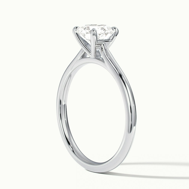 Iara 2 Carat Round Solitaire Moissanite Engagement Ring in Platinum