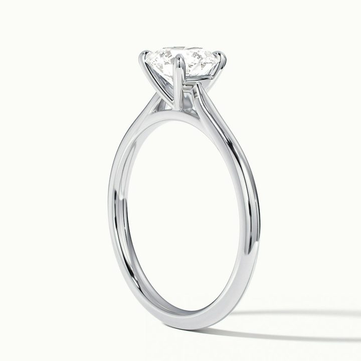 Iara 2 Carat Round Solitaire Moissanite Engagement Ring in 10k White Gold