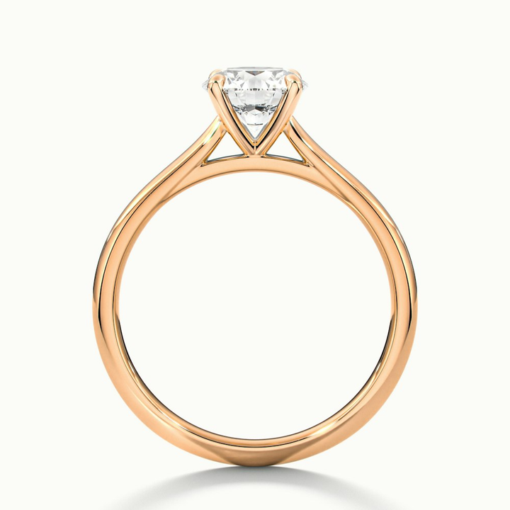 Iris 3.5 Carat Round Solitaire Lab Grown Diamond Ring in 18k Rose Gold