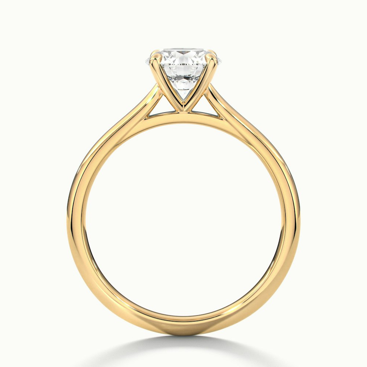 Iara 2 Carat Round Solitaire Moissanite Engagement Ring in 18k Yellow Gold