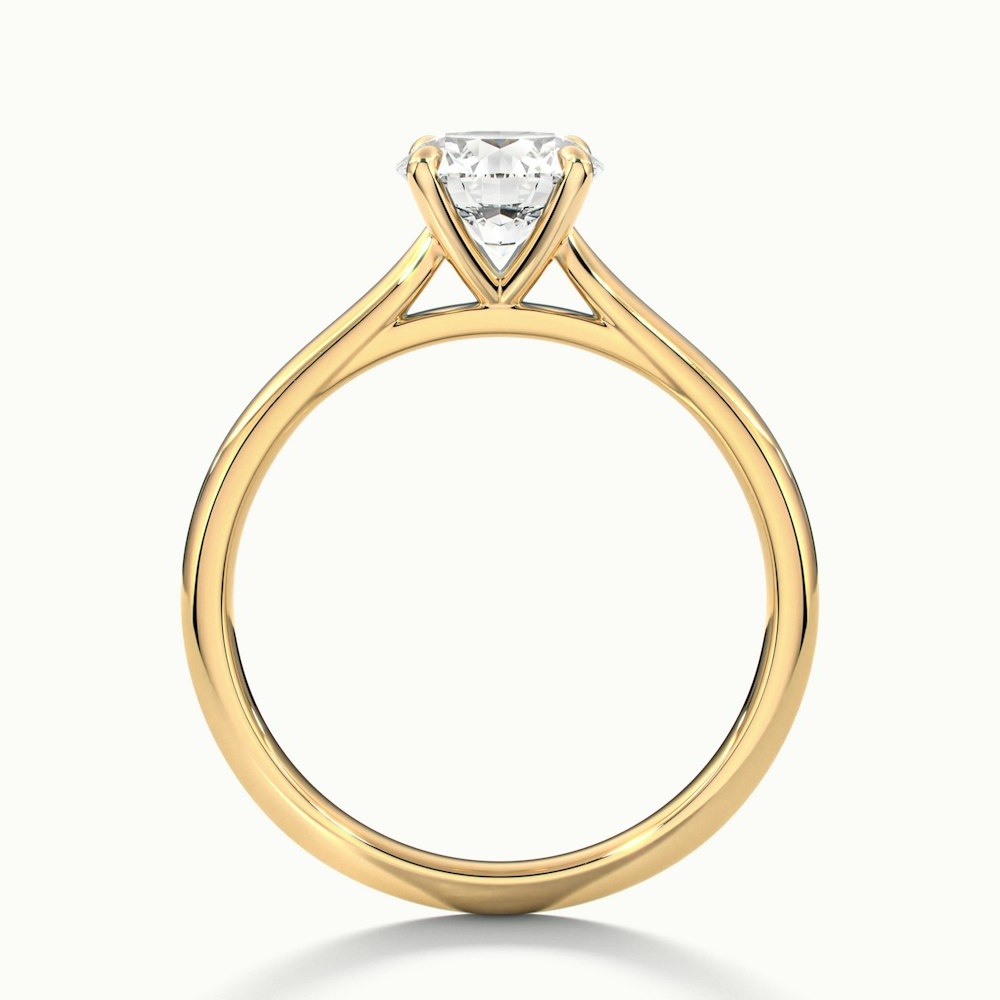 Iara 1.5 Carat Round Solitaire Moissanite Engagement Ring in 18k Yellow Gold