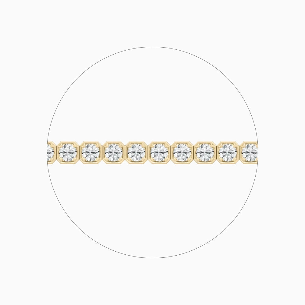 Angie Round Cut Lab Grown Diamond Tennis Bracelet