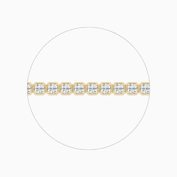 Angie Round Cut Lab Grown Diamond Tennis Bracelet