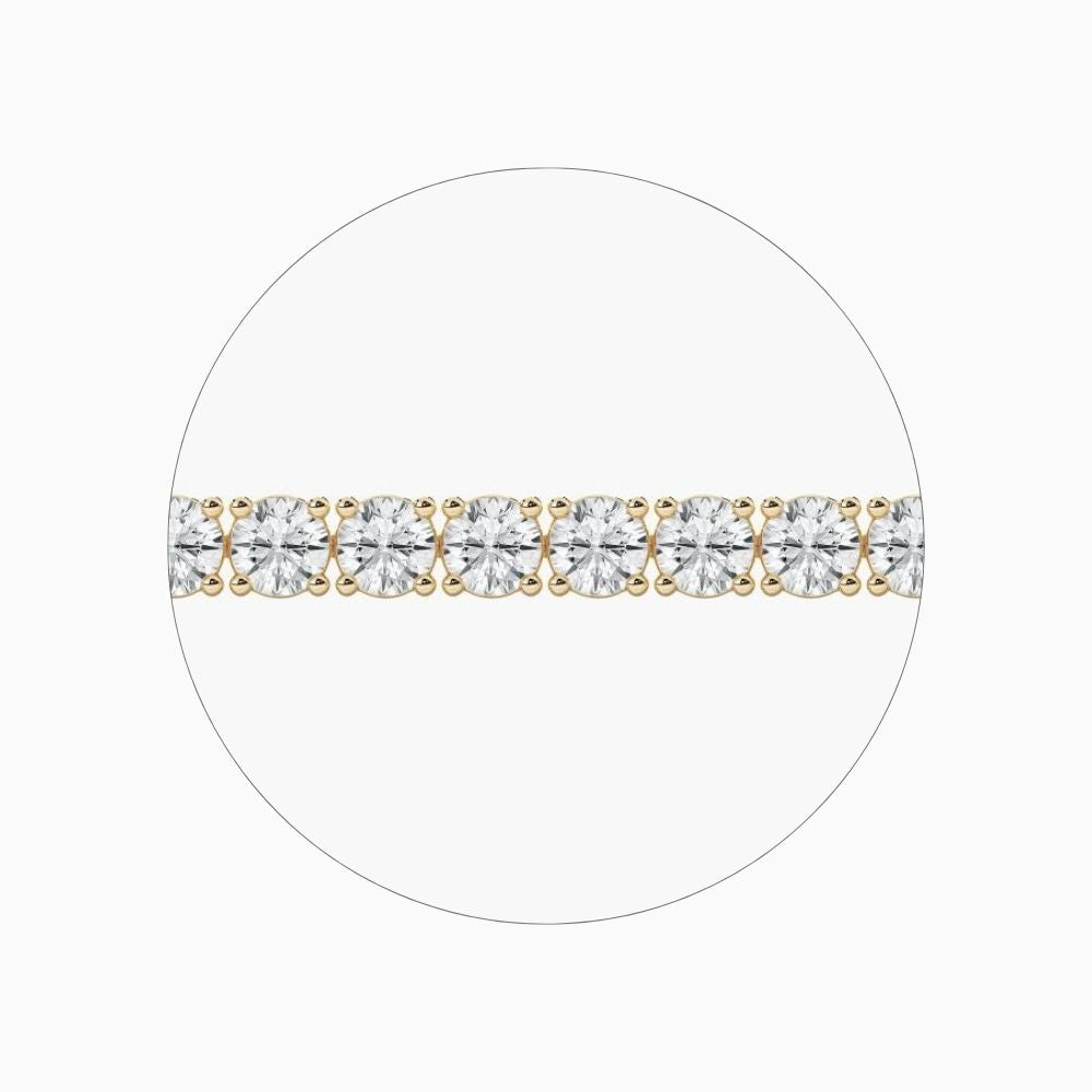 Reina Round Lab Grown Diamond Dazzling Tennis Bracelet