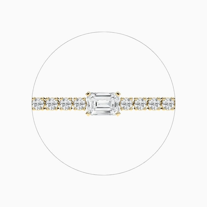 Ellie Round And Emerald Lab Grown Diamond Ingrid Tennis Bracelet
