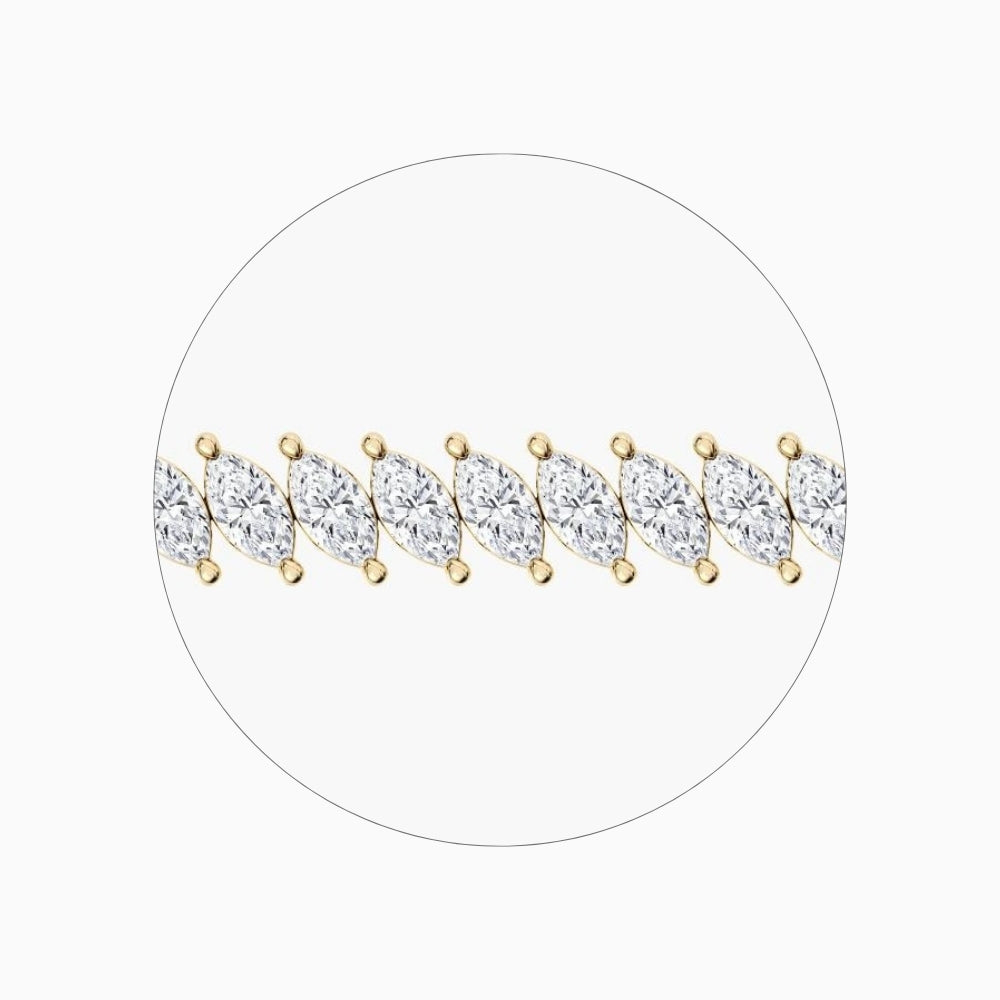 Bella Marquise Cut Lab Grown Diamond Tennis Bracelet