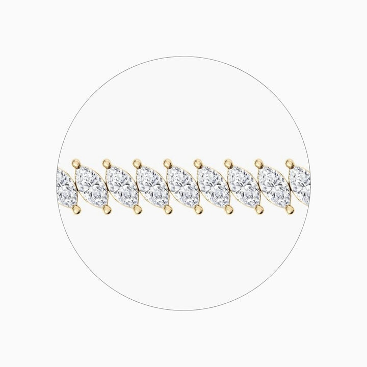 Bella Marquise Cut Lab Grown Diamond Tennis Bracelet