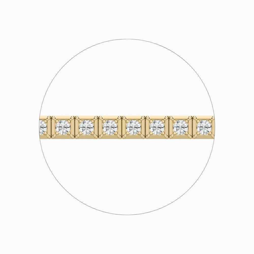 Cindy Round Cut Lab Grown Diamond Tennis Bracelet in Metal Prong Setting