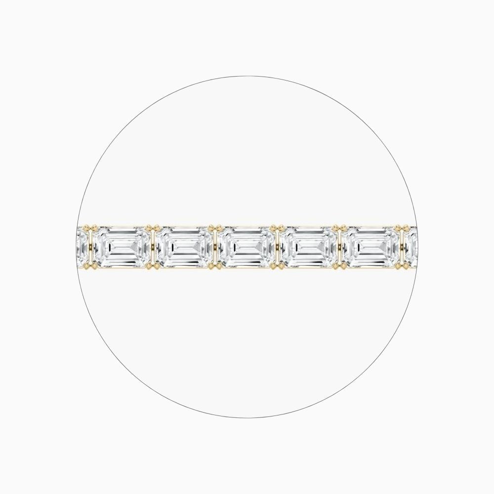 Ember 40 Carat Emerald Cut Lab Grown Diamonds Tennis Bracelet
