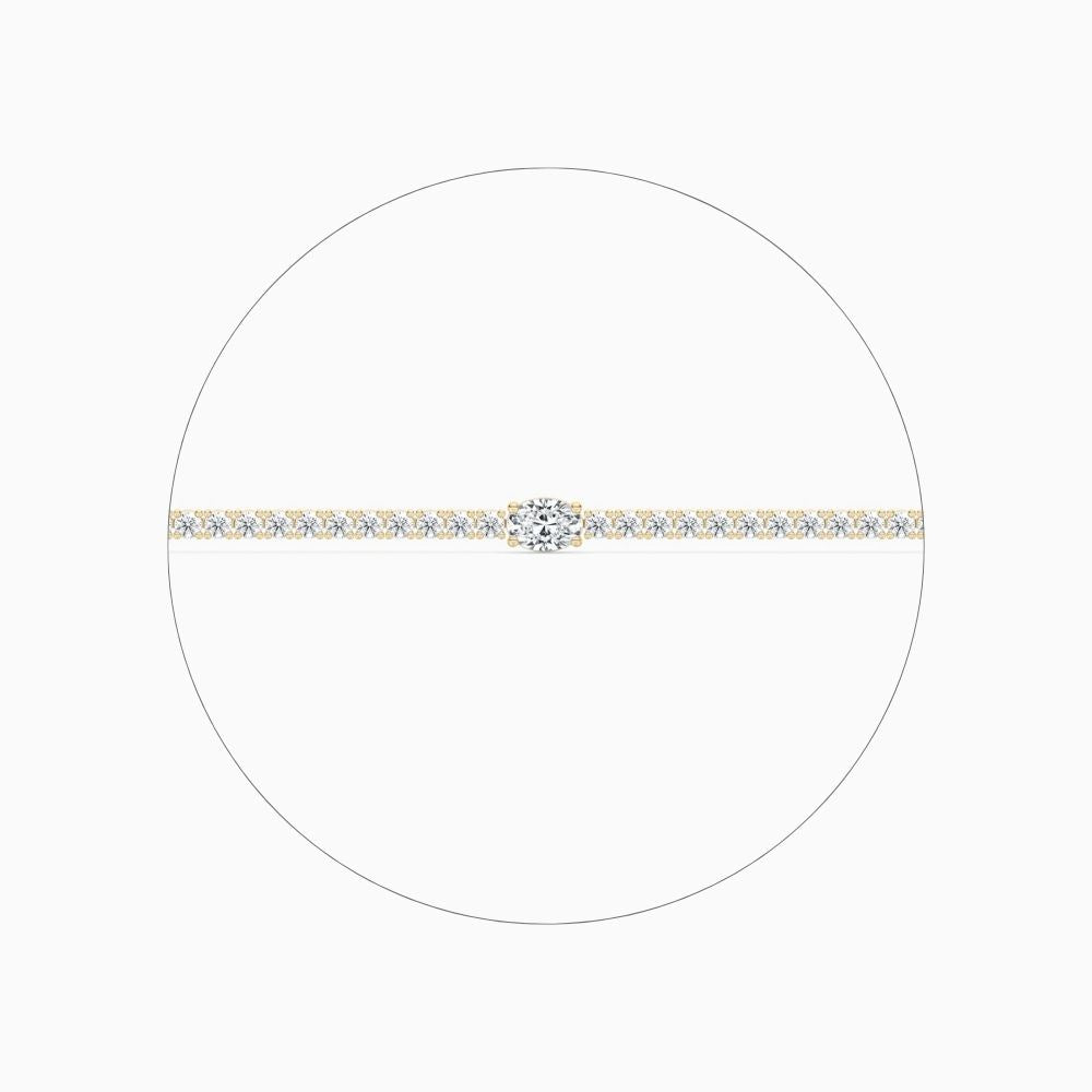 Elena Oval And Round Cut Lab Grown Diamond Tennis Bracelet