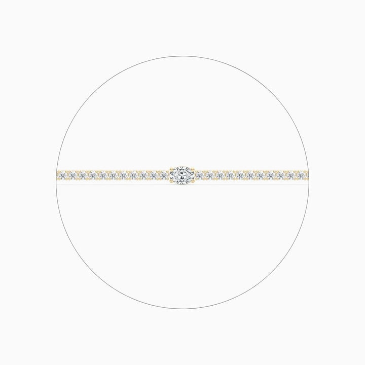 Elena Oval And Round Cut Lab Grown Diamond Tennis Bracelet