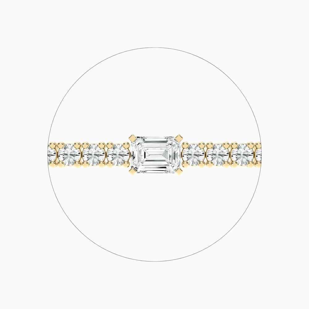 Erika Round And Emerald Lab Grown Diamond Shimmer Tennis Bracelet