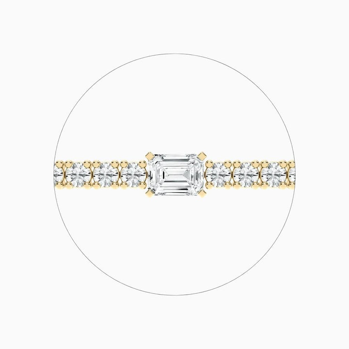 Erika Round And Emerald Lab Grown Diamond Shimmer Tennis Bracelet