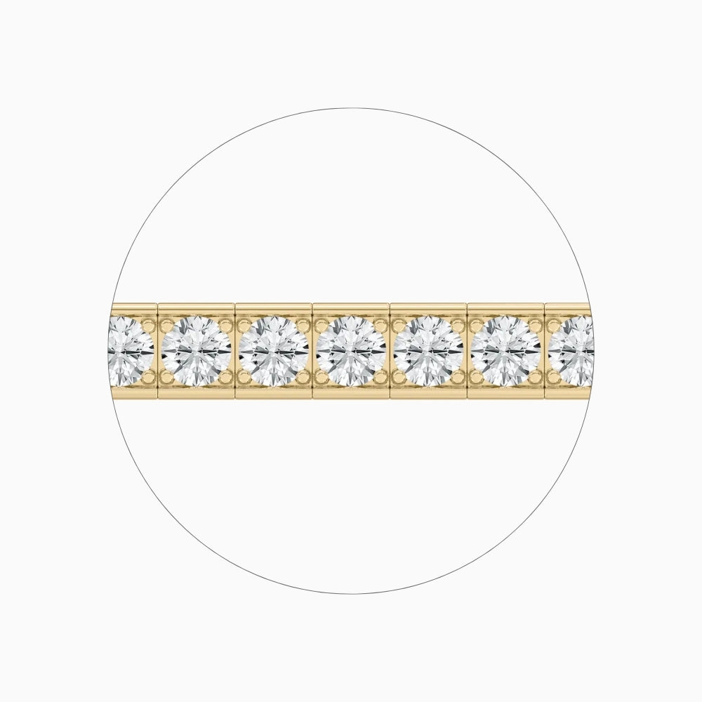 Clara Round Cut Lab Grown Diamond Gleaming Grid Bracelet