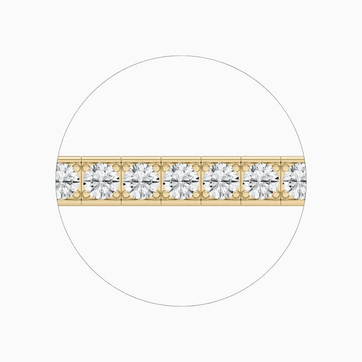 Clara Round Cut Lab Grown Diamond Gleaming Grid Bracelet