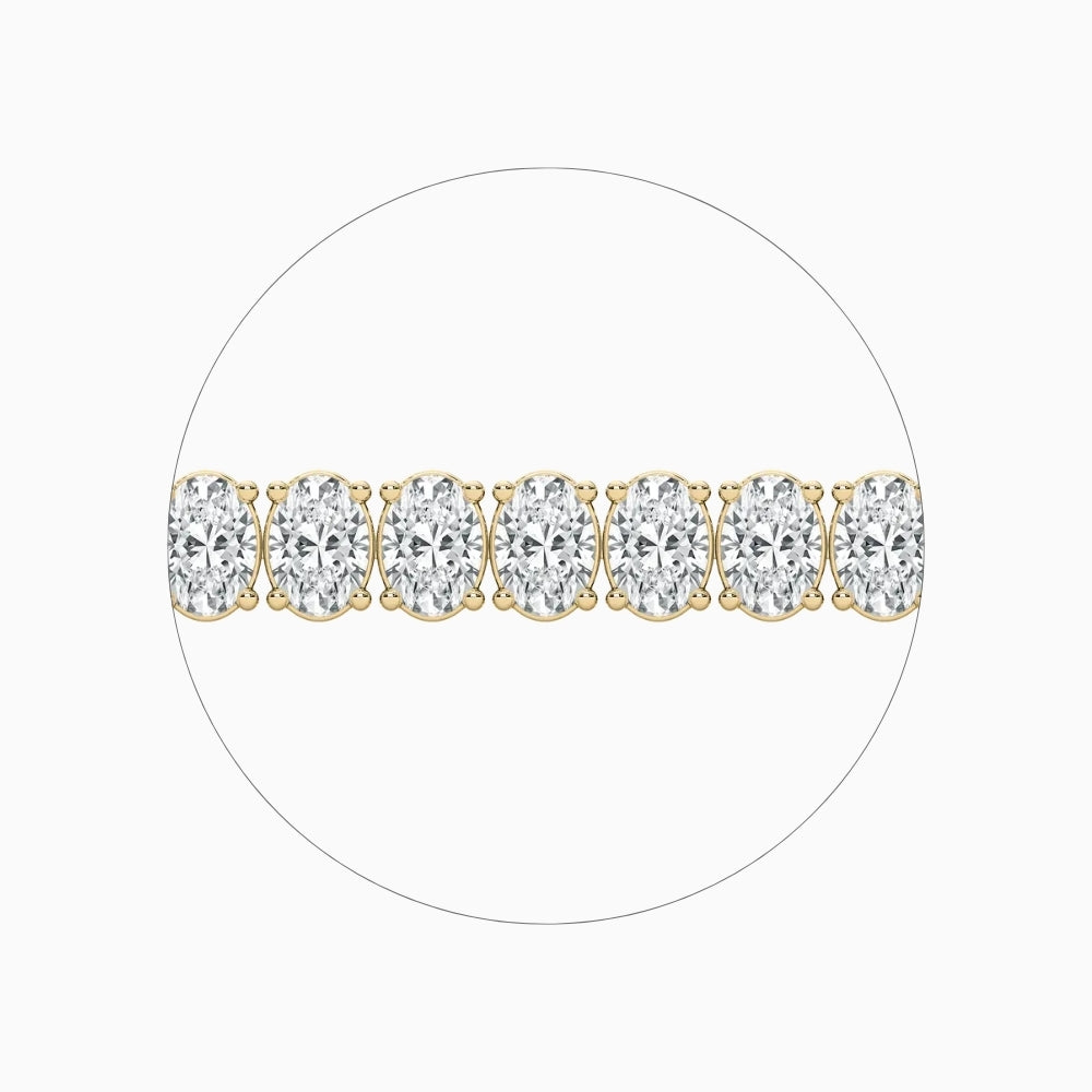 Carla Oval Cut Lab Grown Diamond Tennis Bracelet