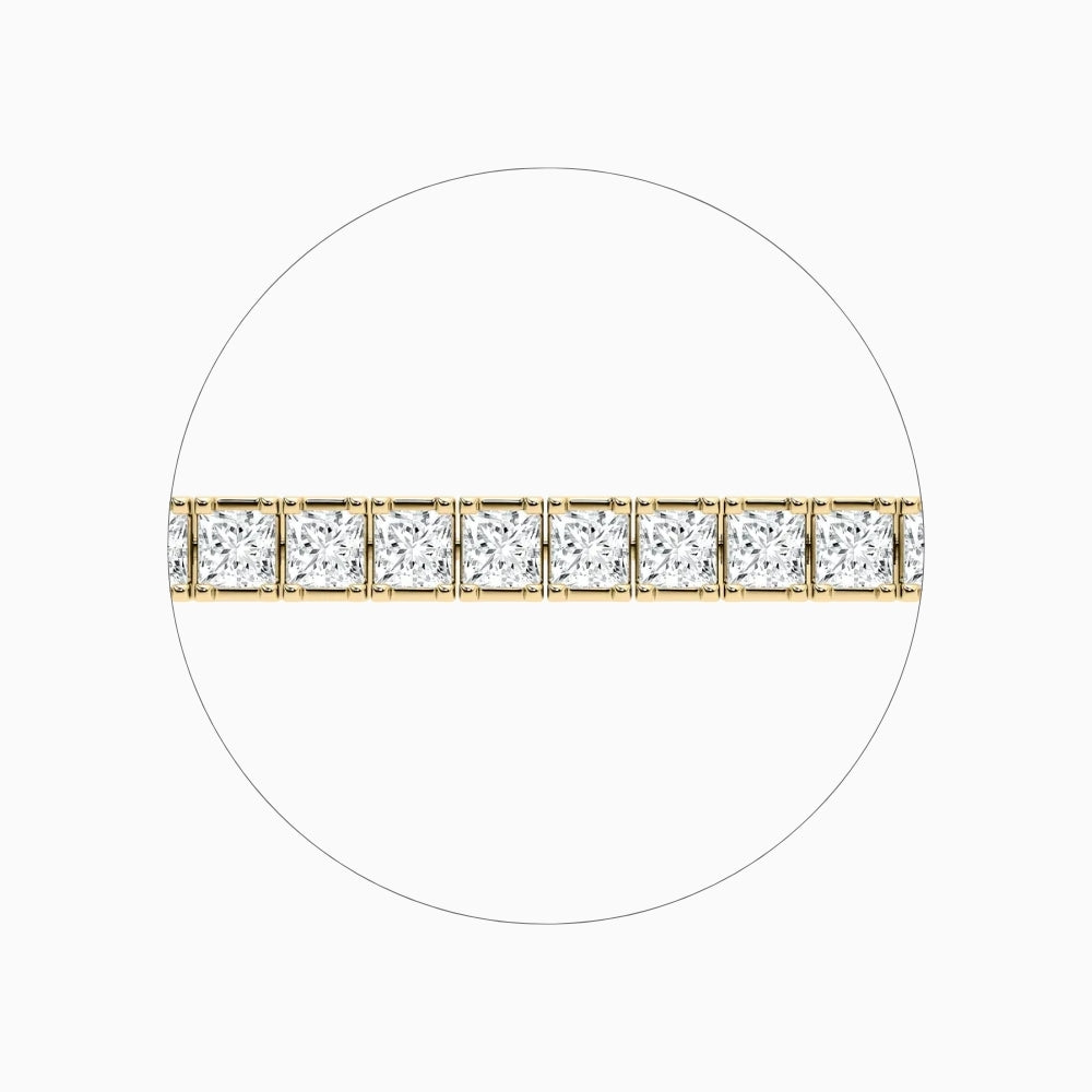 Breezy Princess Cut Lab Grown Diamond Tennis Bracelet