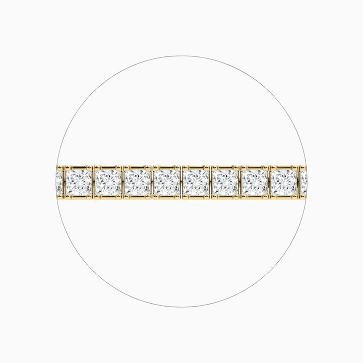 Breezy Princess Cut Lab Grown Diamond Tennis Bracelet